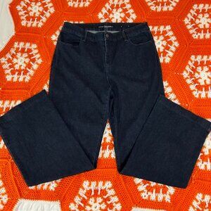 Chicos the Platinum Trouser Size 3 (chico's) Regular Cotton Mix  Navy Blue Jean